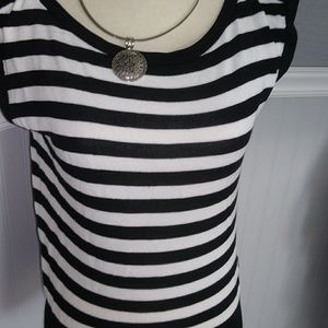 White house black market fitted stripe sweater